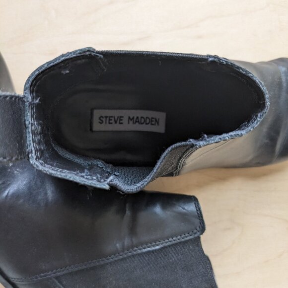 Steve Madden Dover Chelsea Ankle Boot Black Size 7.5 - Picture 10 of 13